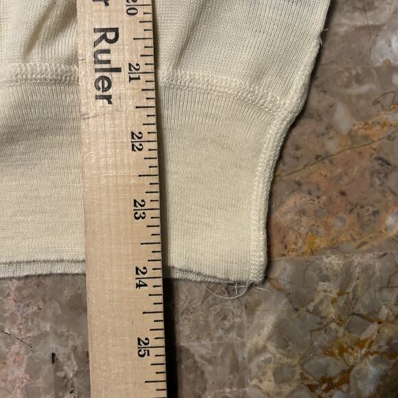 Vintage Shepherd Wool Sweater Mens Small Yellow Long Sleeve Wool Jumper 70s 80s - Picture 5 of 13